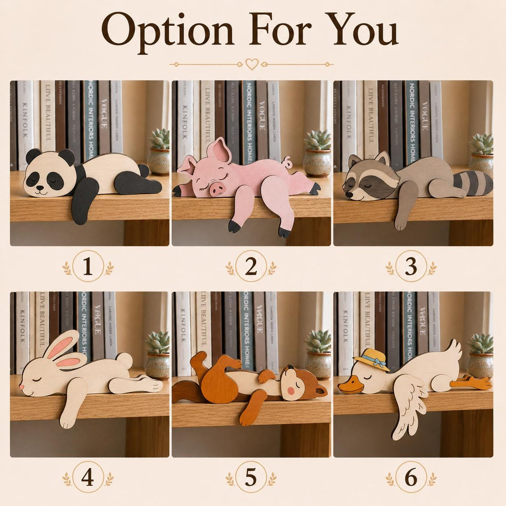 Sleeping Bunny Wooden Block, Cute Rabbit Shelf Sitter, Easter Bookshelf Decor, Nursery Room Decor, Bunny Lover Gift