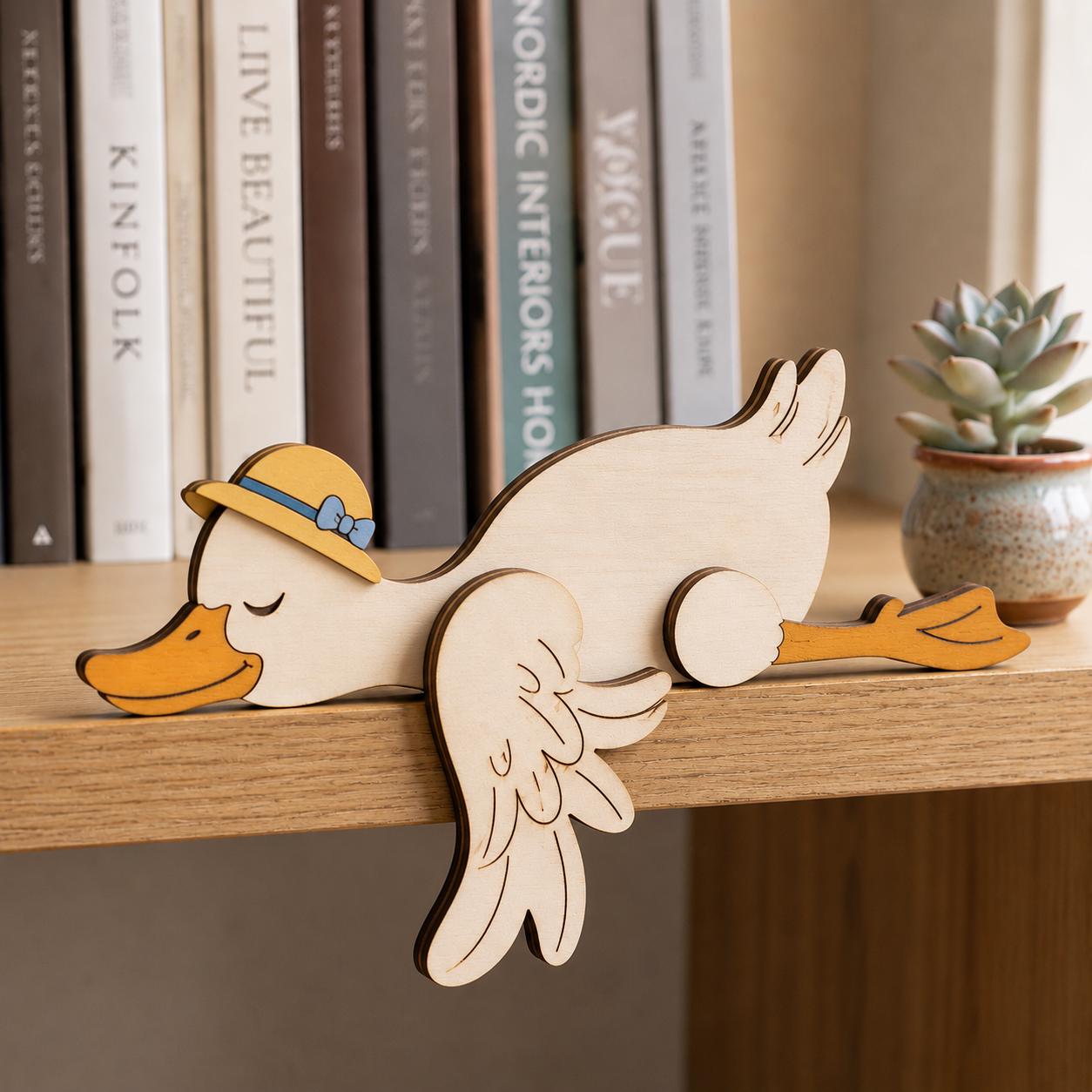 Sleeping Bunny Wooden Block, Cute Rabbit Shelf Sitter, Easter Bookshelf Decor, Nursery Room Decor, Bunny Lover Gift