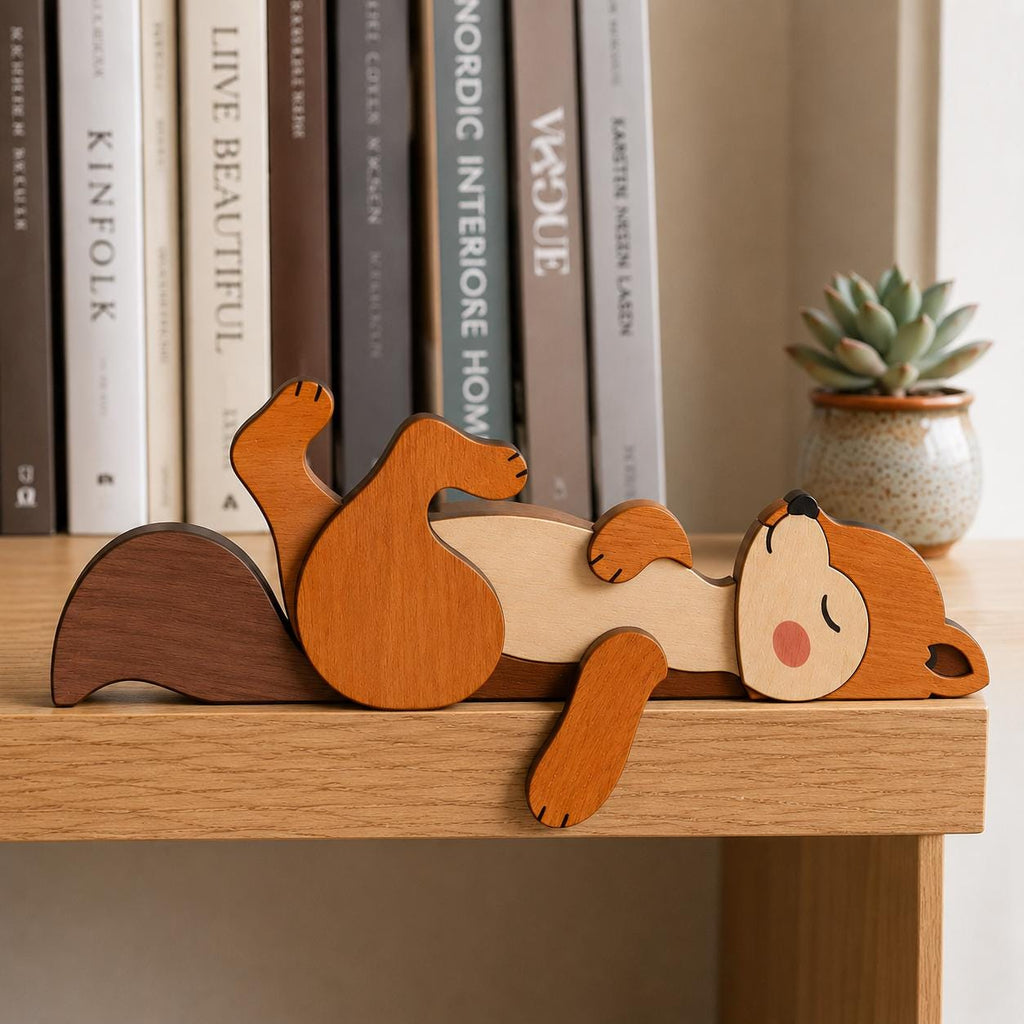 Sleeping Bunny Wooden Block, Cute Rabbit Shelf Sitter, Easter Bookshelf Decor, Nursery Room Decor, Bunny Lover Gift